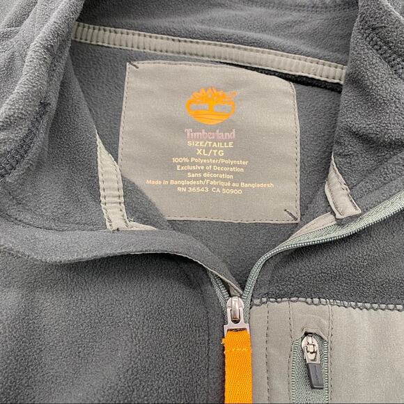 Timberland Mens Fleece Pullover XL Outdoor Hiking Camping Rugged Minimal Utility - Picture 8 of 10